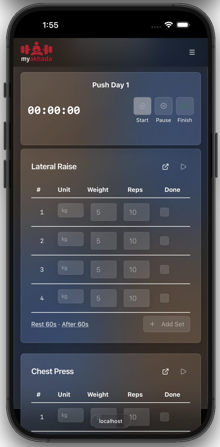 Log every set and session